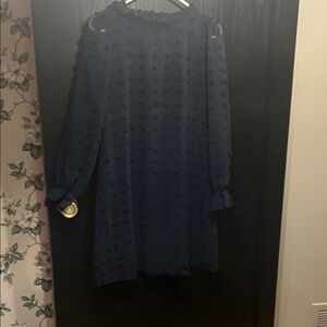 👗WOMENS Elegant Navy Long Sleeve Dress